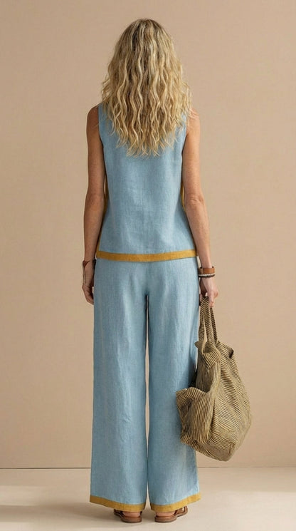 Mia™ | Ensemble léger en lin et coton en deux pièces