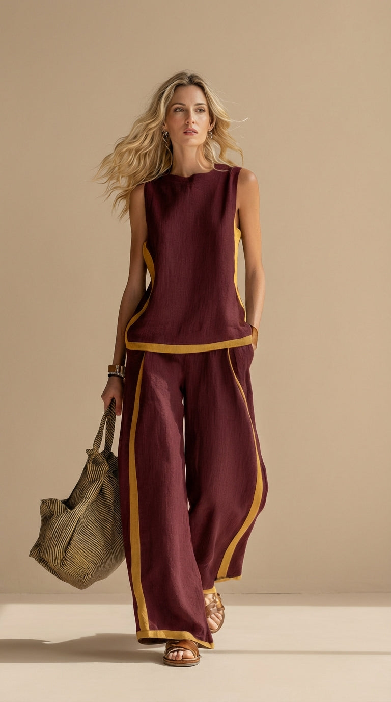 Mia™ | Ensemble léger en lin et coton en deux pièces
