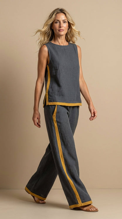 Mia™ | Ensemble léger en lin et coton en deux pièces