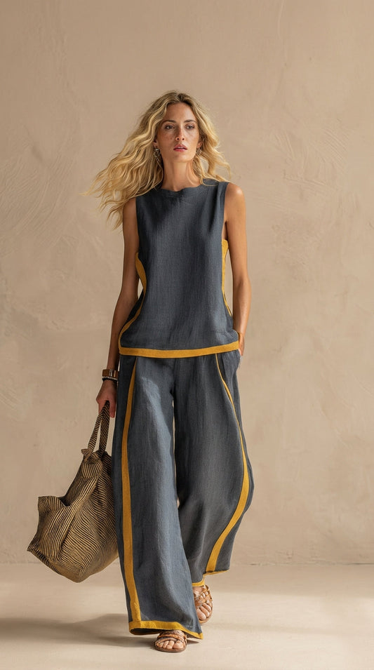 Mia™ | Ensemble léger en lin et coton en deux pièces