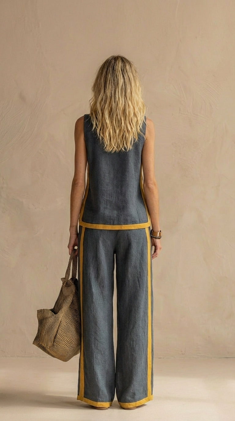 Mia™ | Ensemble léger en lin et coton en deux pièces