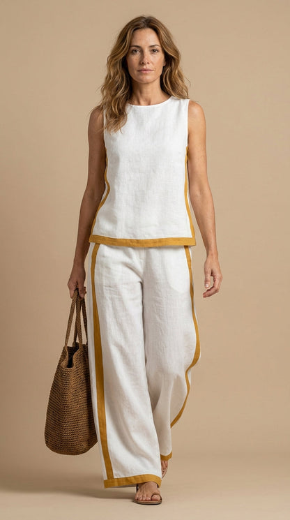 Mia™ | Ensemble léger en lin et coton en deux pièces