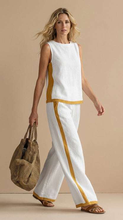 Mia™ | Ensemble léger en lin et coton en deux pièces