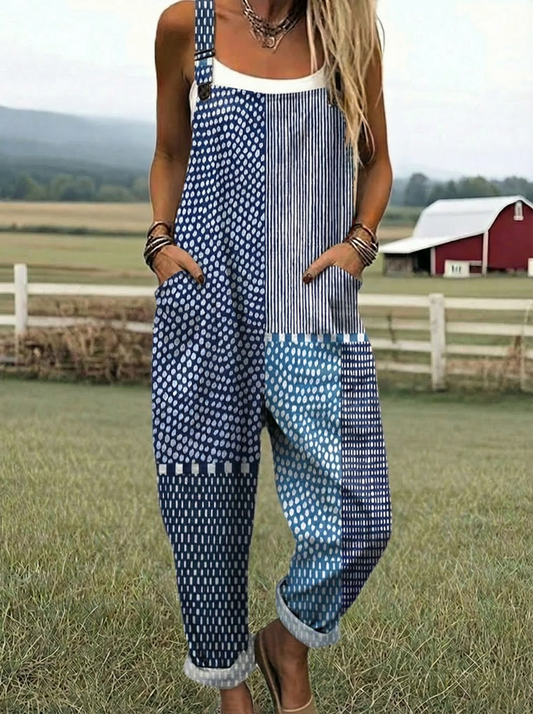 Paige | Mono Patchwork Bleu