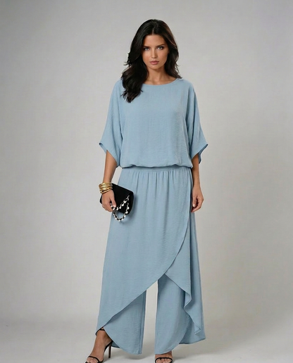 Isabel · Ensemble élégant avec haut et pantalon fluide