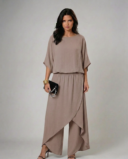 Isabel · Ensemble élégant avec haut et pantalon fluide