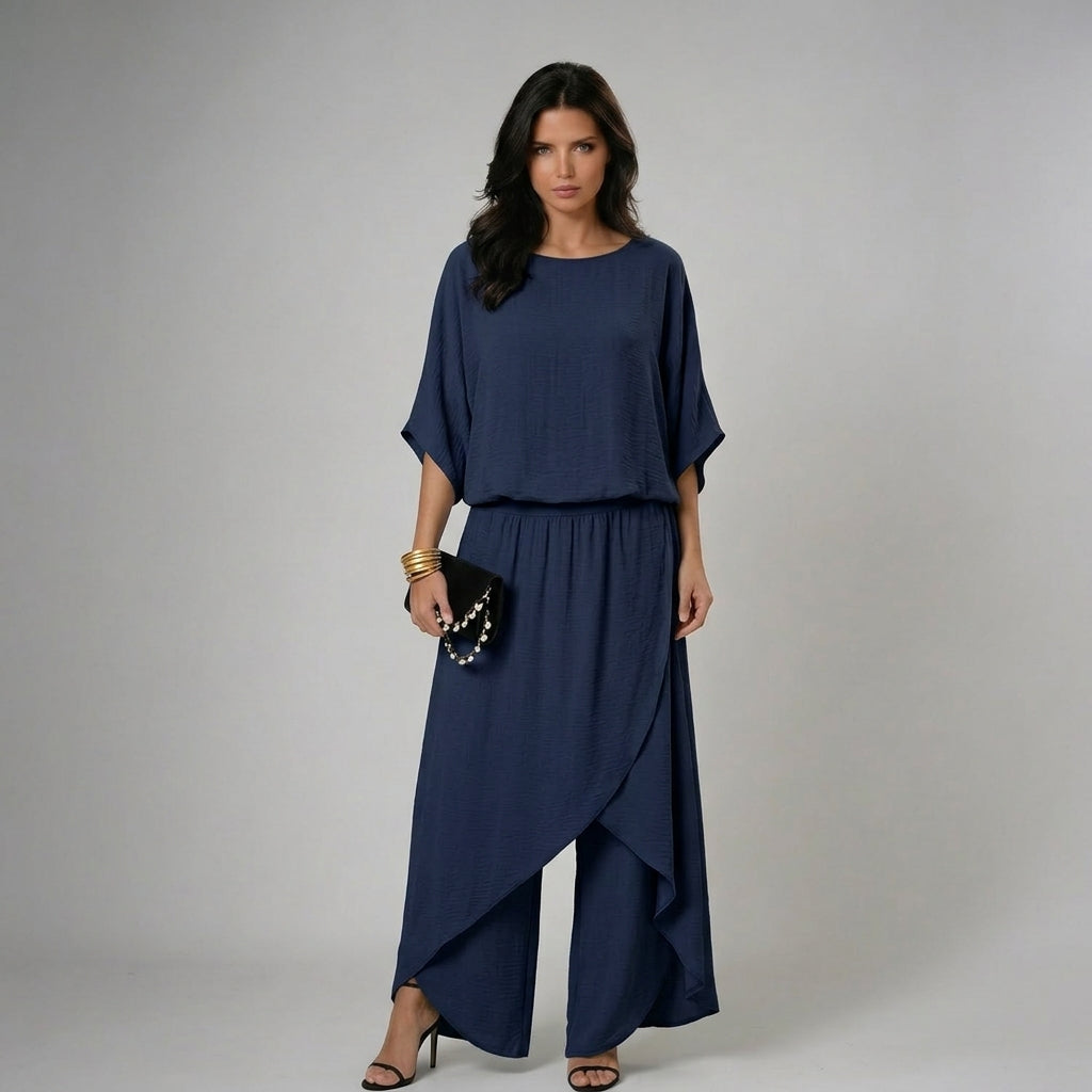 Isabel · Ensemble élégant avec haut et pantalon fluide