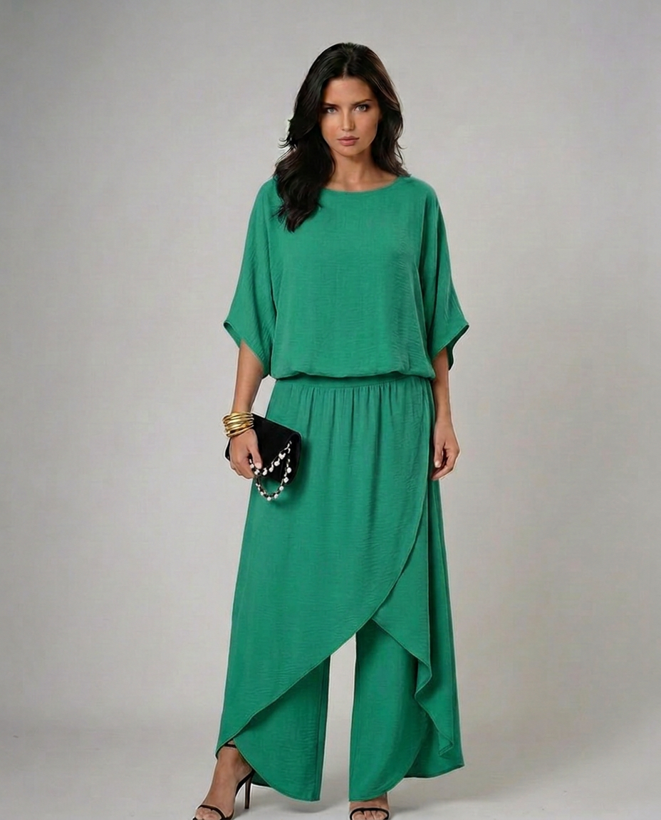 Isabel · Ensemble élégant avec haut et pantalon fluide