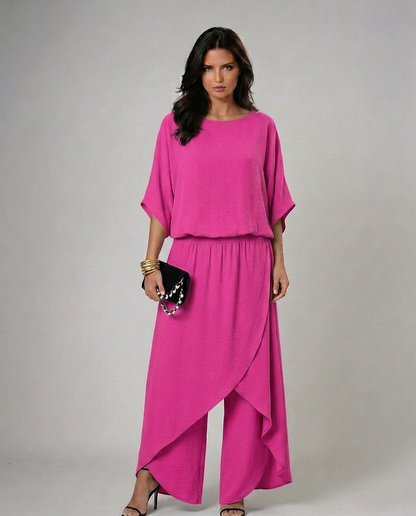 Isabel · Ensemble élégant avec haut et pantalon fluide