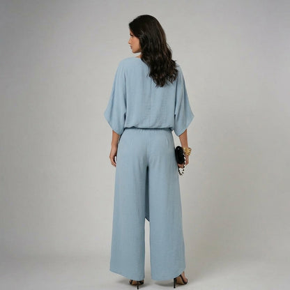 Isabel · Ensemble élégant avec haut et pantalon fluide