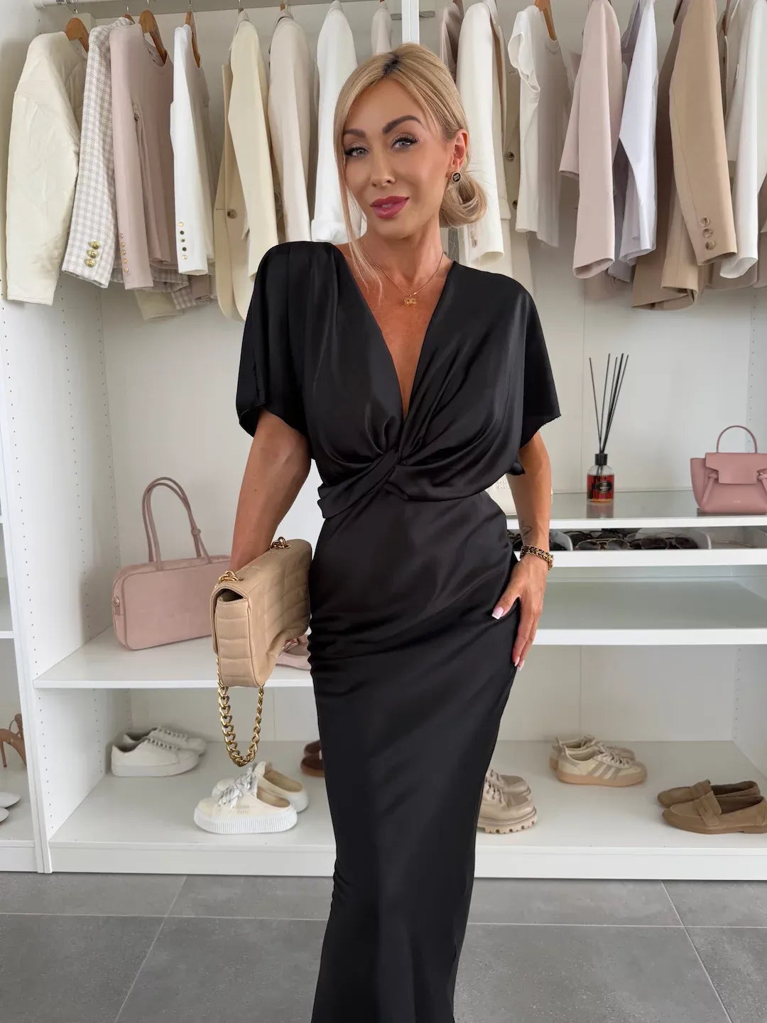 Mernes · Robe avec nœud croisé