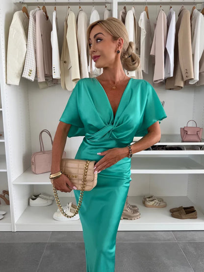 Mernes · Robe avec nœud croisé
