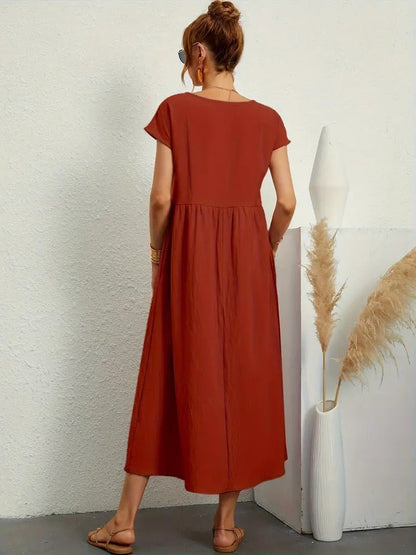 Juliane™ | Robe en lin premium avec poches