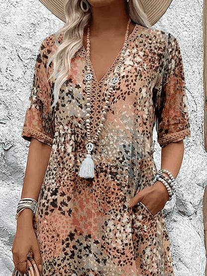 Léonie™ | Robe mi-longue vibrante