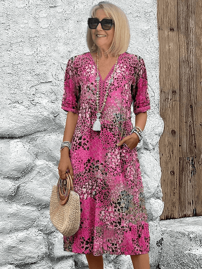 Léonie™ | Robe mi-longue vibrante