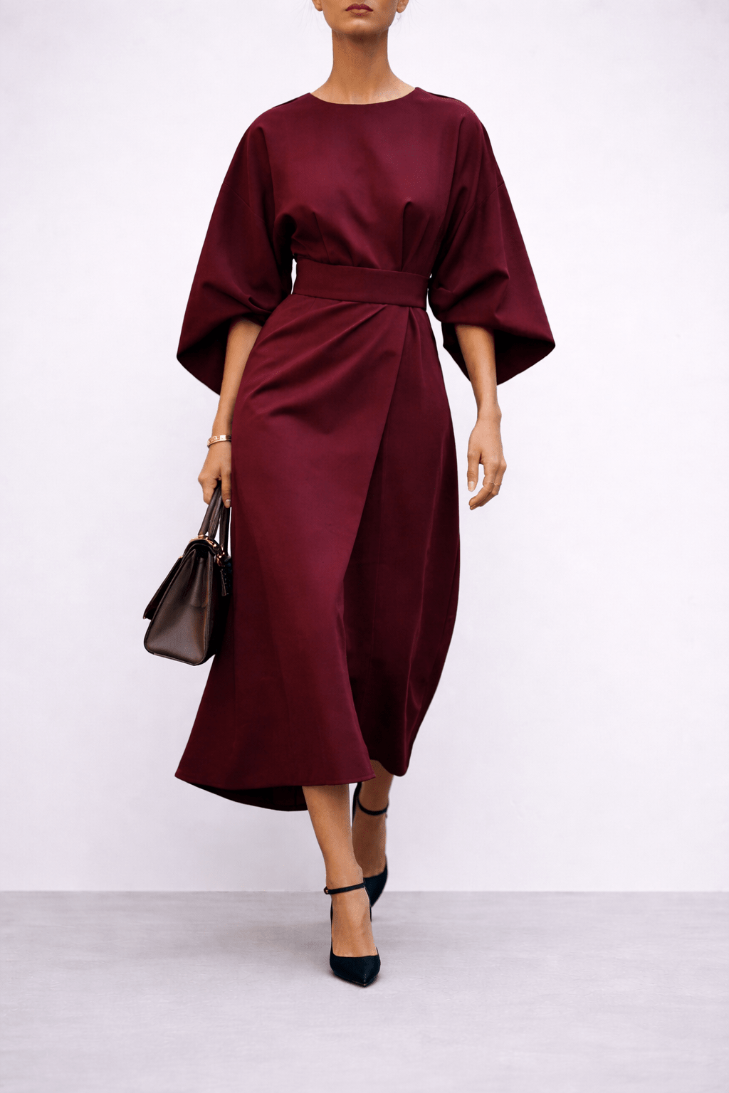 Lorraine™ | Robe longue ceinturée et raffinée