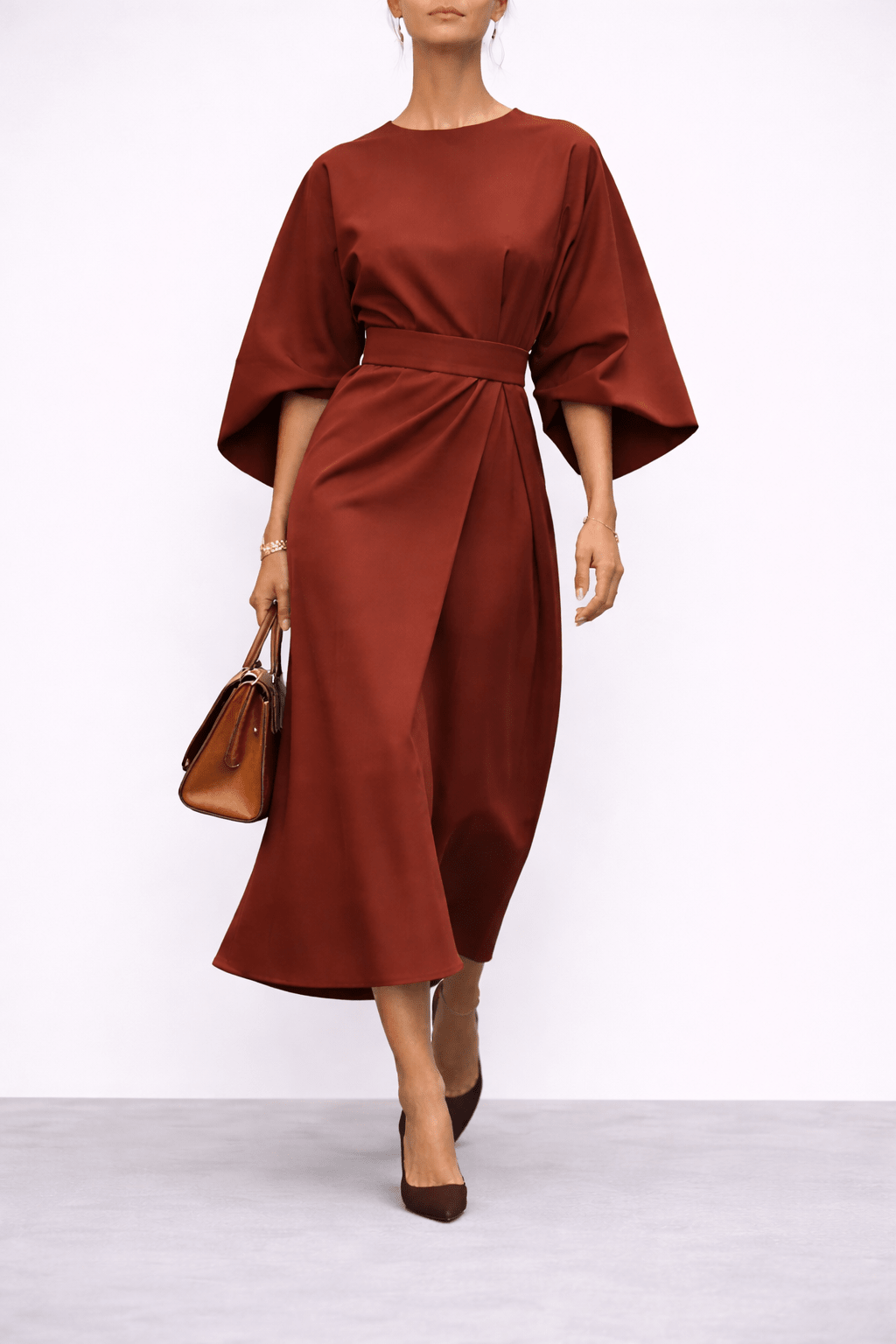 Lorraine™ | Robe longue ceinturée et raffinée