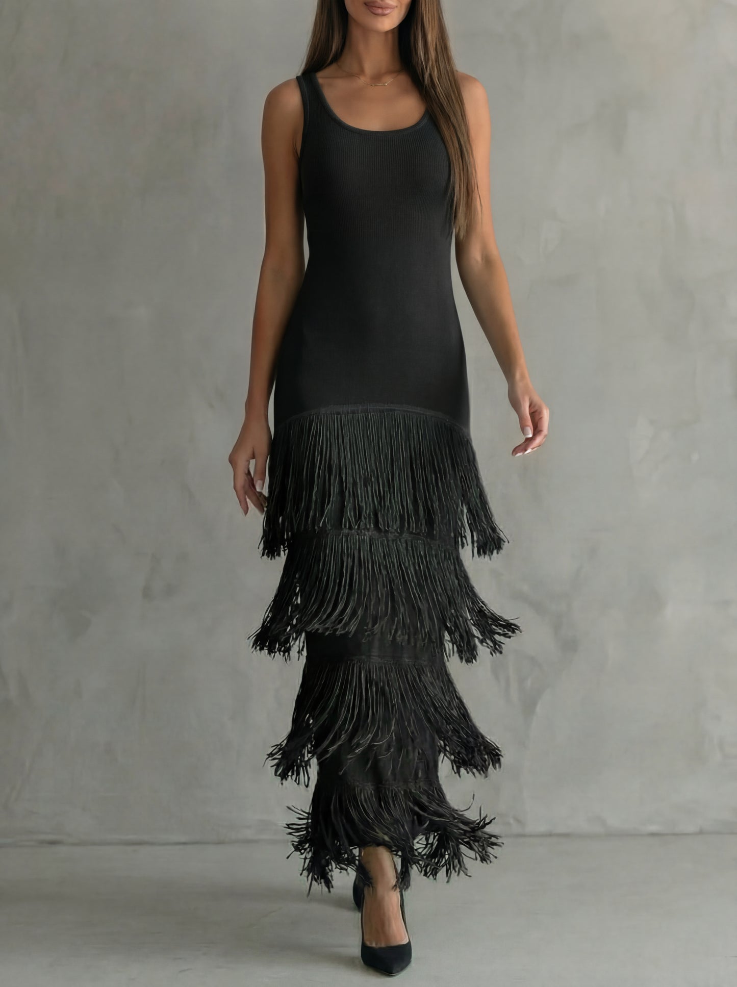 Odette · Robe longue dos nu à épaules larges