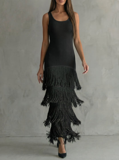 Odette · Robe longue dos nu à épaules larges