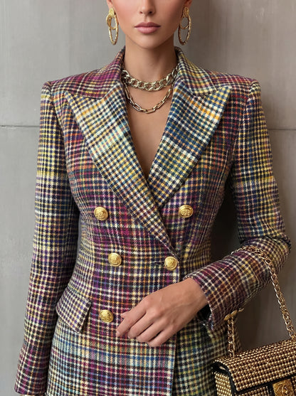 Madeleine · Tailleur à carreaux sophistiqué