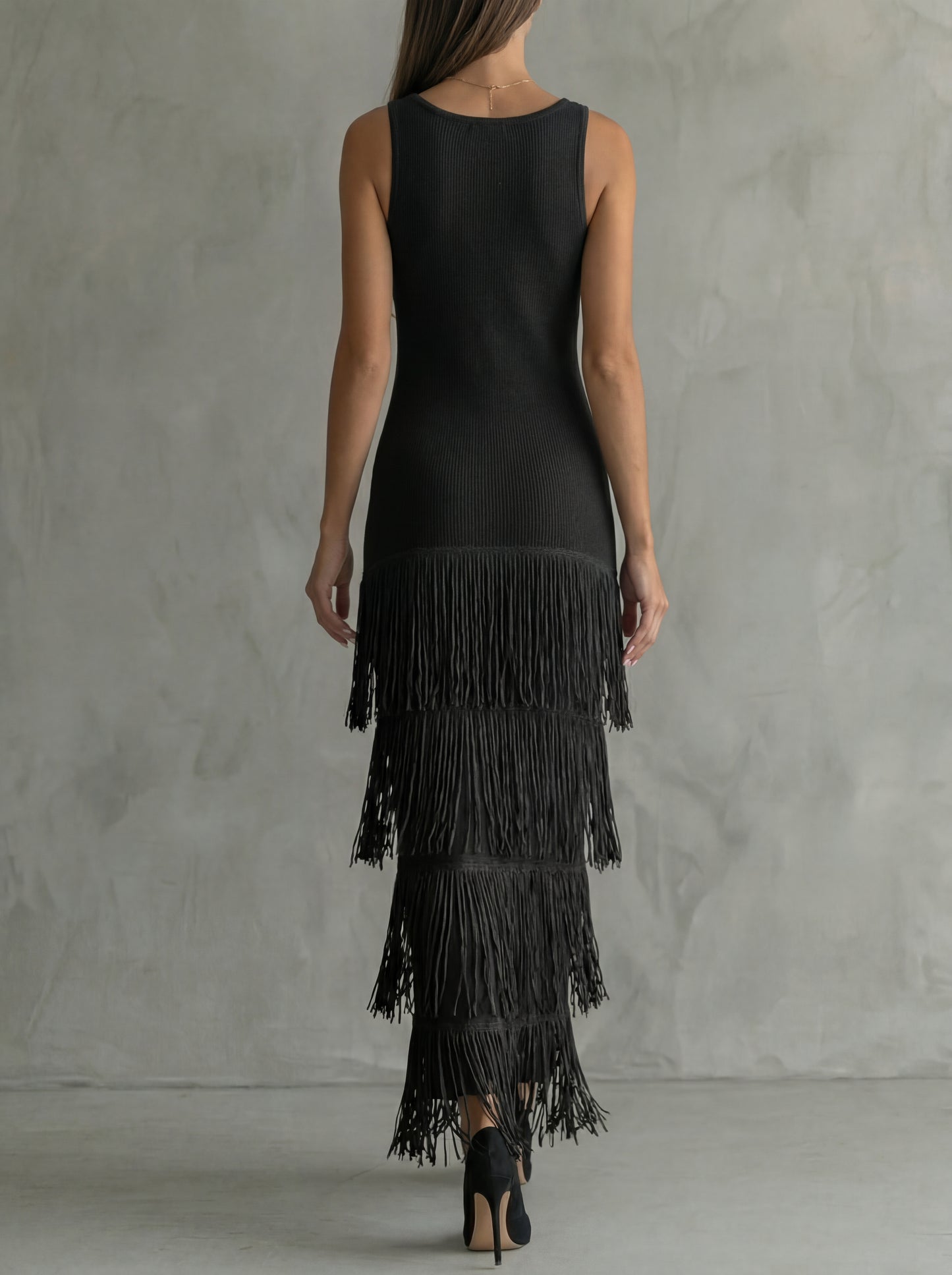 Odette · Robe longue dos nu à épaules larges