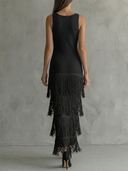 Odette · Robe longue dos nu à épaules larges
