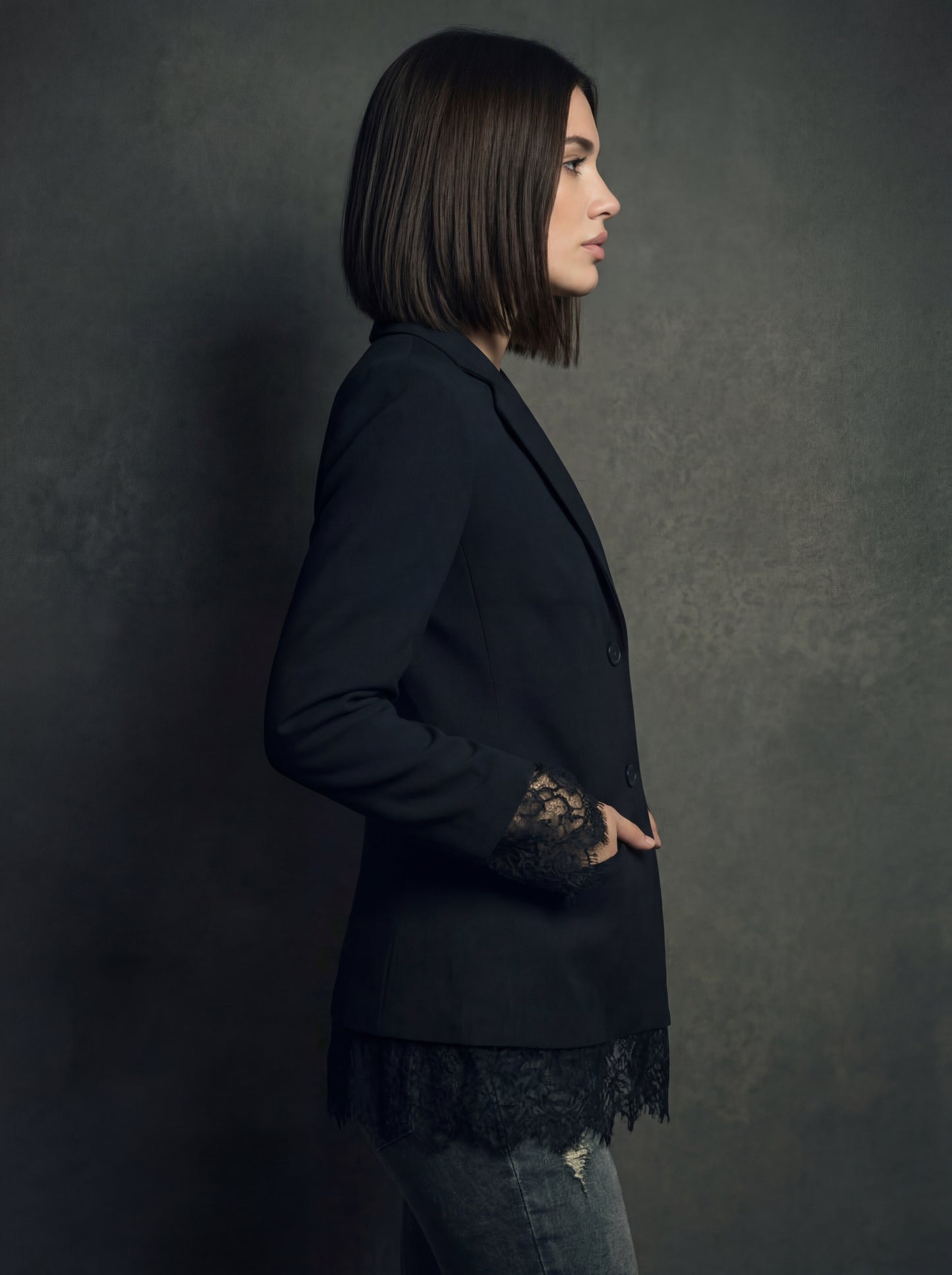 Colette · Blazer ajusté à détails ajourés