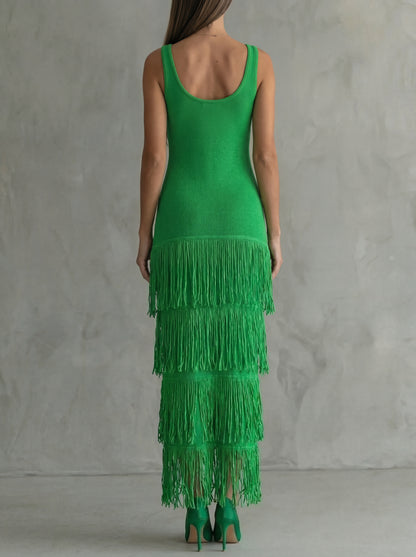 Odette · Robe longue dos nu à épaules larges