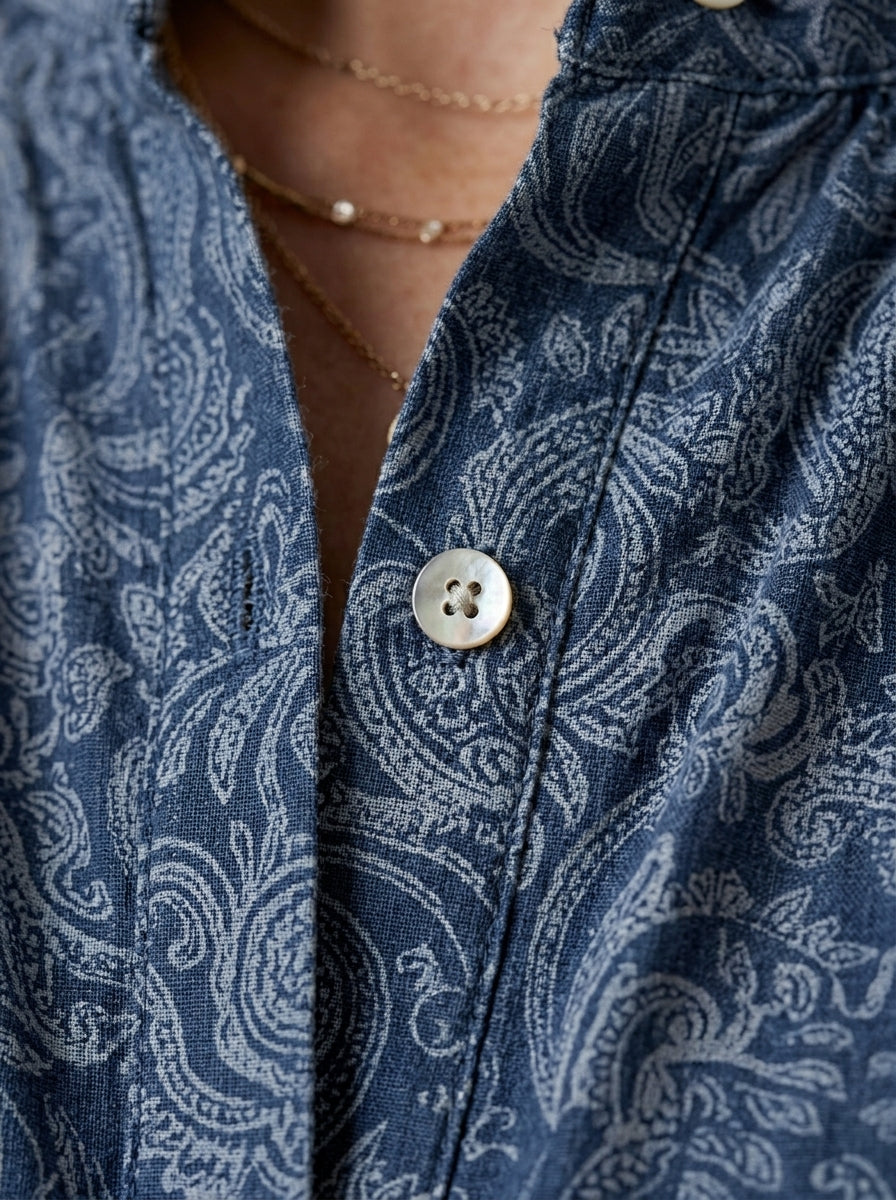 Paulette · Blouse à manches bouffantes et imprimé fleuri