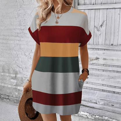 Maëlia™ | Robe Rayée Décontractée