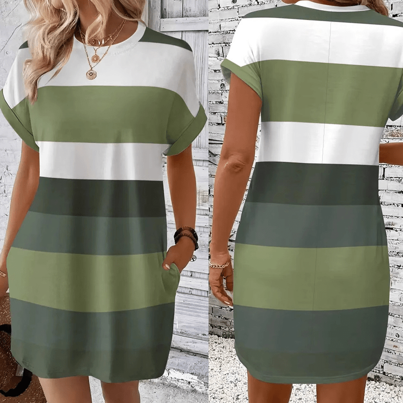 Maëlia™ | Robe Rayée Décontractée