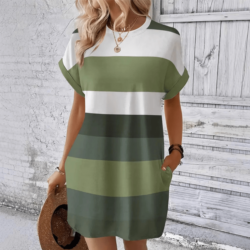 Maëlia™ | Robe Rayée Décontractée