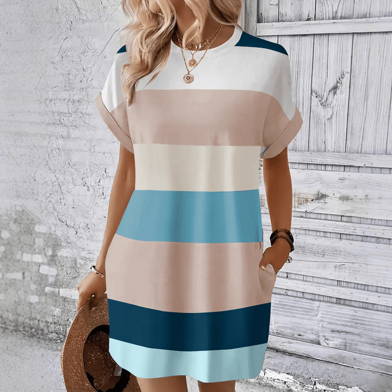 Maëlia™ | Robe Rayée Décontractée