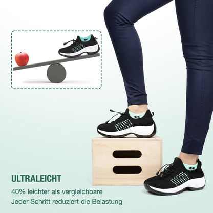 Ambulo Chaussures Orthopédiques en Tissu Tricoté - Vert Noir