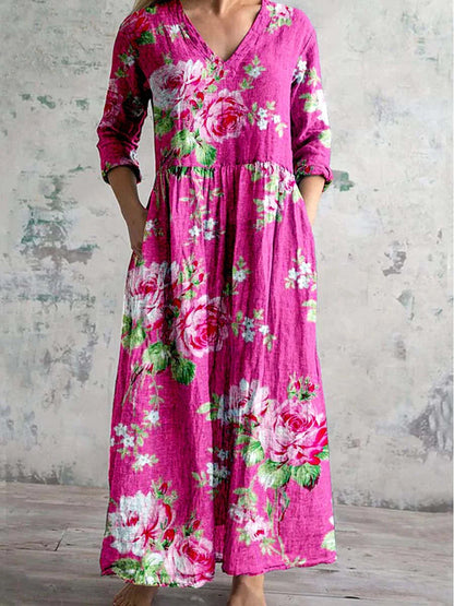 Rosaline - Robe à Fleurs Audacieuses